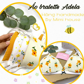 Áo bralette Adela không gọng mút mỏng tone màu vàng - Hàng handmade - Mimi House