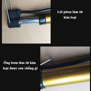 Bơm tay - Bơm bóng đá - Thân kim loại loại 21cm SIEU HOT