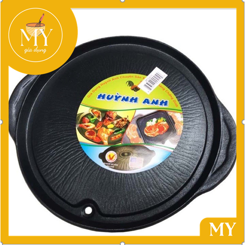 Chảo - Vĩ nướng tròn chống dính Huỳnh Anh cho bếp gas bếp cồn - vỉ nướng