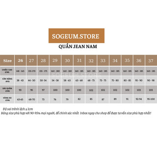 Quần jean bò nam màu trắng co giãn 4 chiều Big size 28-36 dáng ôm Avocado