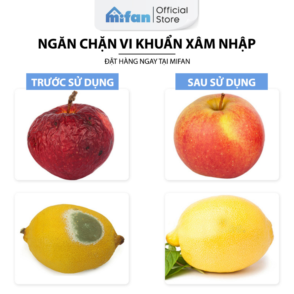 Hộp gel khử mùi tủ lạnh hương chanh Mifan 150gr - Diệt khuẩn 99%, đánh bay mùi hôi khó chịu - Hút ẩm bảo quản thực phẩm