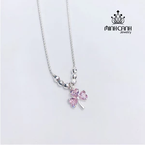 Dây Chuyền Bạc Cỏ 3 Lá Cho Bé Minh Canh Jewelry