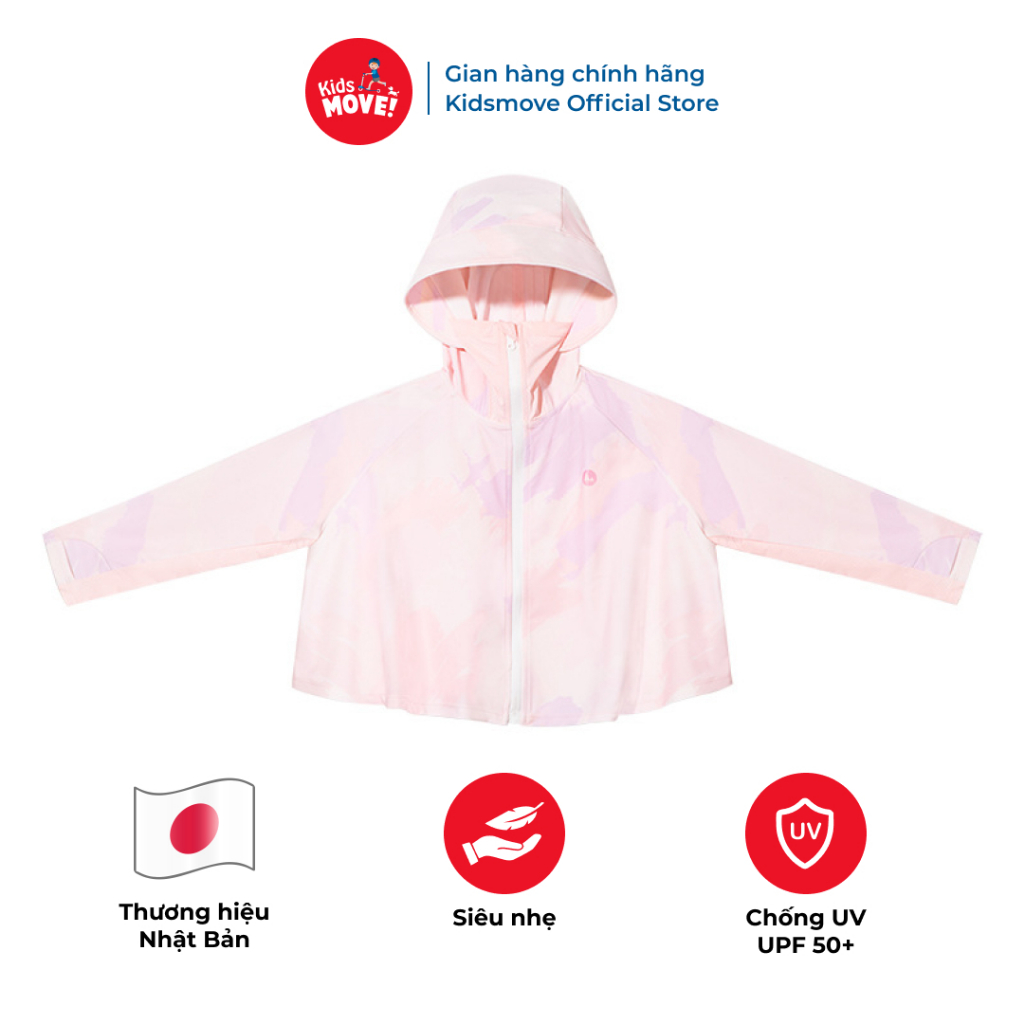 Áo chống nắng cho bé Nhật Bản Shukiku chống tia UV UPF50+ cánh dơi vải lạnh