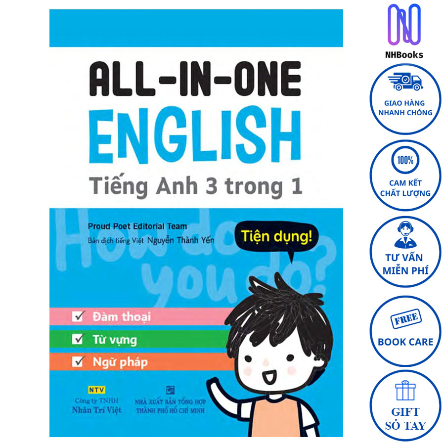 Sách - All in One English - Tiếng Anh 3 trong 1 (Kèm 1 đĩa MP3) - NHBOOK