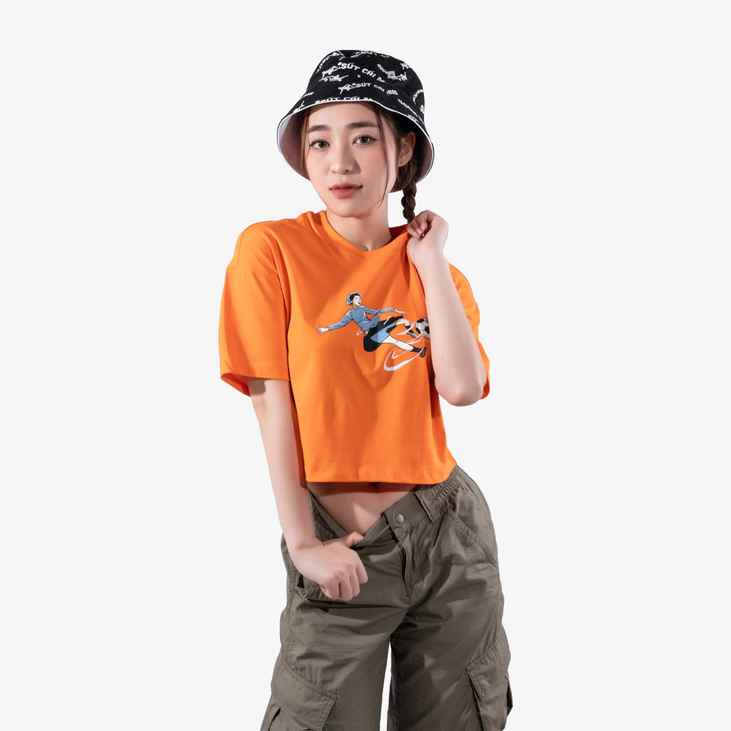 Ảnh ÁO CROP-TOP bộ sưu tập Sút Cái Mood SCM22.6 100% chất liệu cotton dày dặn, mềm mại, thoáng mát và đứng form 3