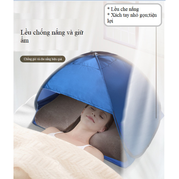 Lều Mặt Dù Lều Cắm Trại Chống Gió Vườn Che Nắng Pop Up Lều Bãi Biển Ngoài Trời Với Giá Đỡ Điện Thoại