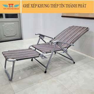 Ghế Bố Thép Sơn Tĩnh Điện Tín Thành Phát Gấp Gọn, Chắc Chắn, Bền Bỉ, Chịu Tải Tốt