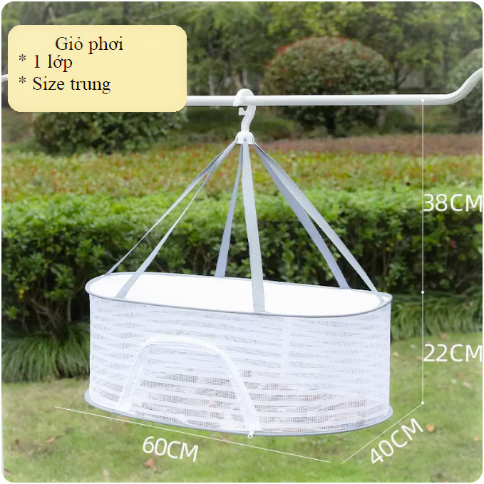 Giỏ phơi dạng lưới - Phơi khô thực phẩm,cá khô,có thể gấp gọn