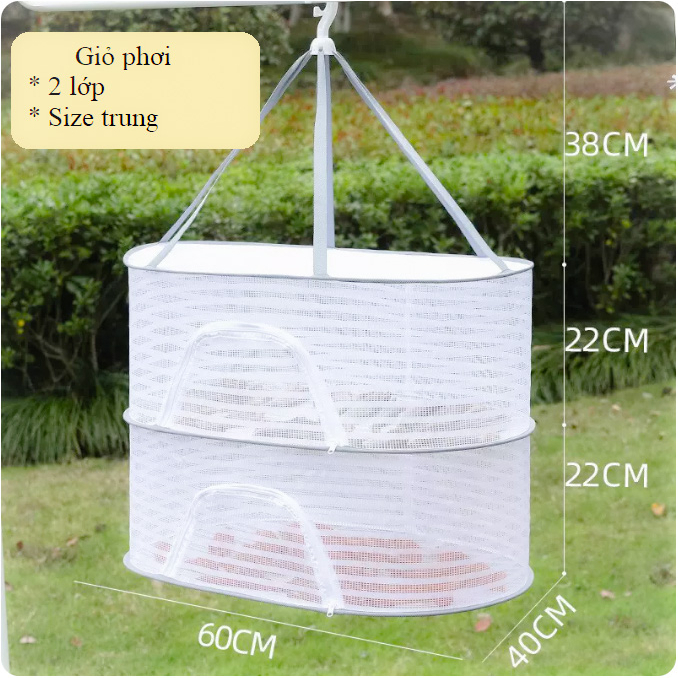 Giỏ phơi dạng lưới - Phơi khô thực phẩm,cá khô,có thể gấp gọn