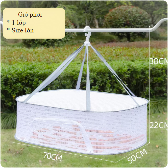 Giỏ phơi dạng lưới - Phơi khô thực phẩm,cá khô,có thể gấp gọn