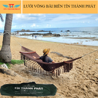 Lưới võng bãi biển Tín Thành Phát bền đẹp, sợi cotton êm ái, Thoáng Khí, dễ giặt