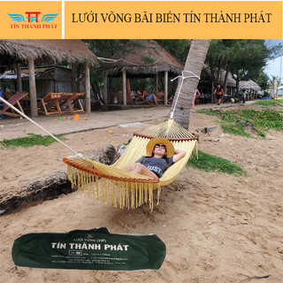 Lưới võng bãi biển Tín Thành Phát bền đẹp, sợi cotton êm ái, Thoáng Khí, dễ giặt