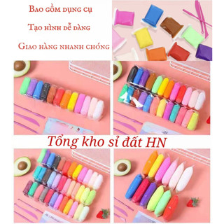 Sỉ: Combo 12/24/36 màu đất sét siêu nhẹ tự khô/An toàn/không dính tay/DIY/Slime/handmade