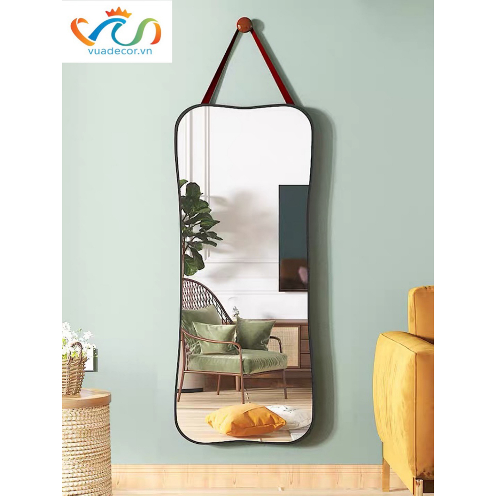 Ảnh Gương khung viền PVC mạ PVD cao cấp kèm dây dù treo tường VUADECOR nhiều mẫu (Tặng đinh treo khồng khoan tường) 4