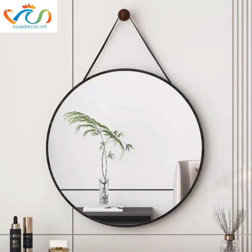 Ảnh Gương khung viền PVC mạ PVD cao cấp kèm dây dù treo tường VUADECOR nhiều mẫu (Tặng đinh treo khồng khoan tường) 3