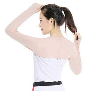Áo choàng chống nắng mỏng bằng vải lụa lạnh, áo choàng cánh tay chống tia UV thời trang mùa hè