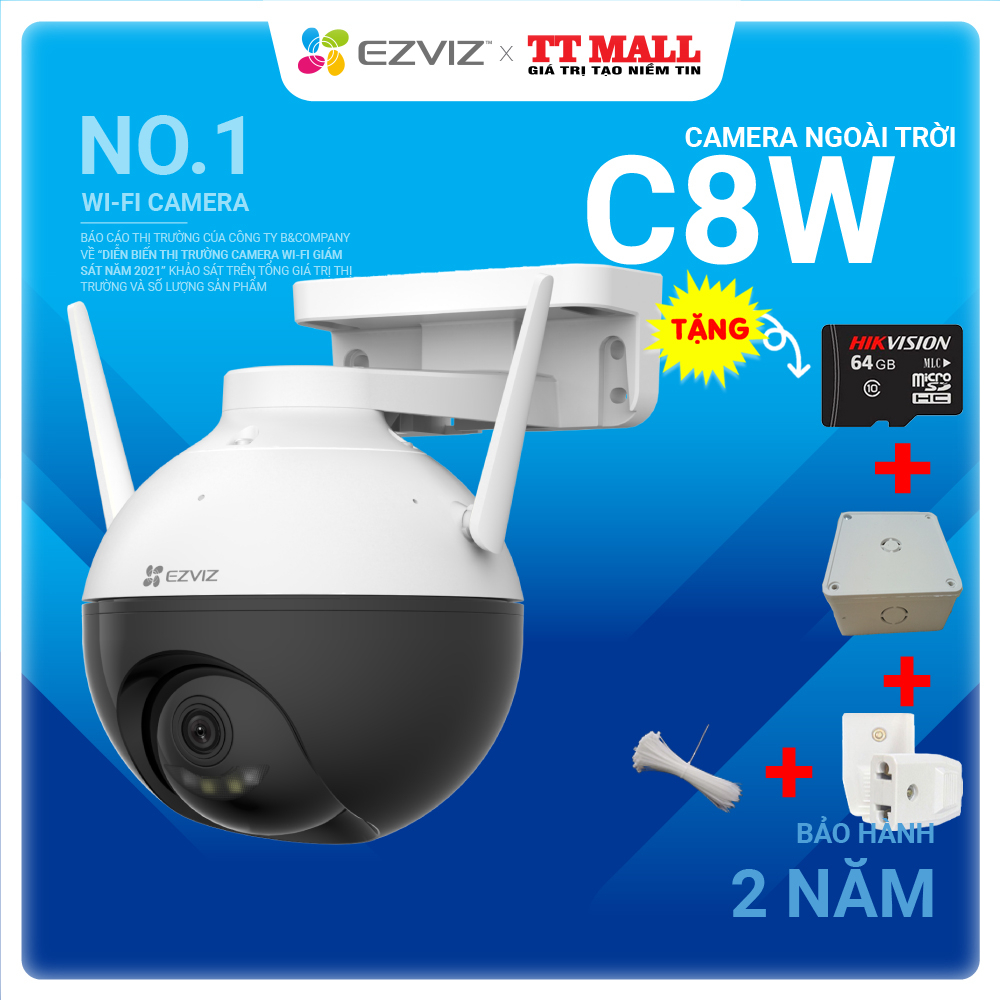 Ảnh Camera ip wifi ngoài trời ezviz c8w quad HD 2K 4MP tích hợp AI đàm thoại 2 chiều 2