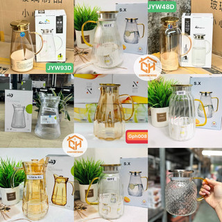 Bình Thủy Tinh Pha Lê Bohemia Cao Cấp Chịu Nhiệt – Sang Trọng Tinh Tế, Dung Tích 1.1L - 1.8L | Cam Homeware