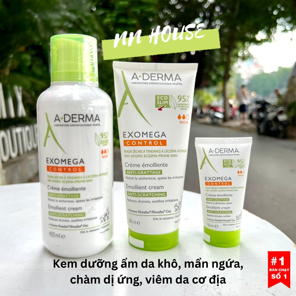 Kem dưỡng ẩm Aderma Exomega Control Cream làm dịu da, cấp ẩm da khô ...