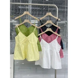 Áo 2 dây camisole xẻ ngực tiểu thư phong cách sexy,A3395
