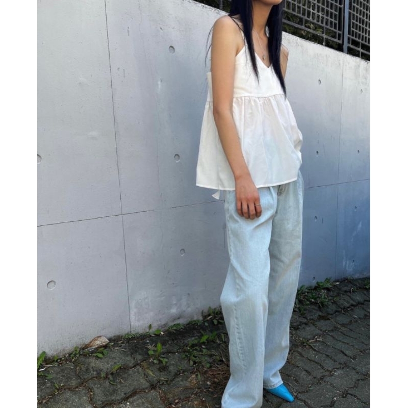 Áo 2 dây camisole xẻ ngực tiểu thư phong cách sexy,A3395
