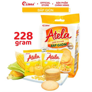 Bánh Quy Cracker Atela Vị Bắp Giòn Túi 228G