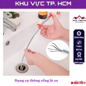Dụng cụ thông tắc cống lò xo có đầu gắp rác - tiện dụng, siêu bền