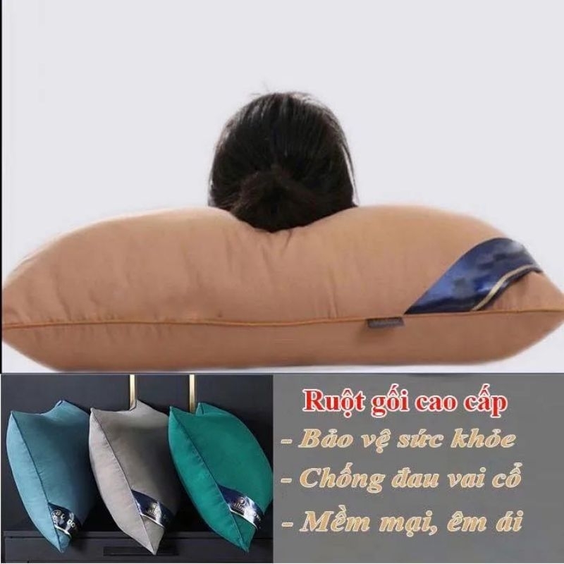 Ruột gối đầu pillow kích cỡ 45cmx65cm Cao Cấp mềm mại chống mỏi cổ