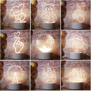 Đèn Ngủ 3D Để Bàn - Đèn Trang Trí Phòng Ngủ (3 Màu )  - Decor đèn trang trí phòng ngủ - Quà tặng dễ thương