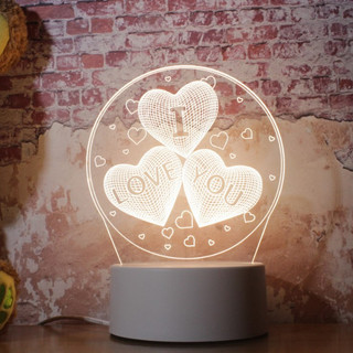 Đèn Ngủ 3D Để Bàn - Đèn Trang Trí Phòng Ngủ (3 Màu )  - Decor đèn trang trí phòng ngủ - Quà tặng dễ thương