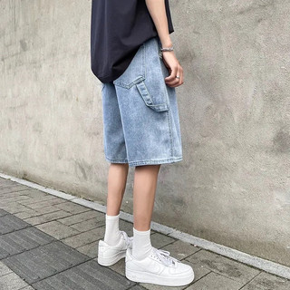 Quần Short Jeans Nam Nữ Unisex Thời Trang quần ống suông from rộng - QSJ010 Quần nam nữ phong cách trẻ trung năng động