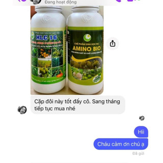 Combo hlc 16 và amino bio chai 500ml phân bón lá cao cấp giúp bật chồi vọt đọt mập cơi xanh dày lá