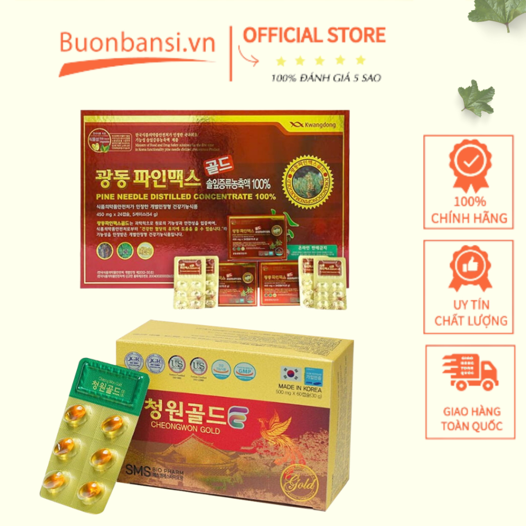 Tinh Dầu Thông Đỏ 120 Viên Hàn Quốc - 2 Loại Cheongwon Gold Và ...