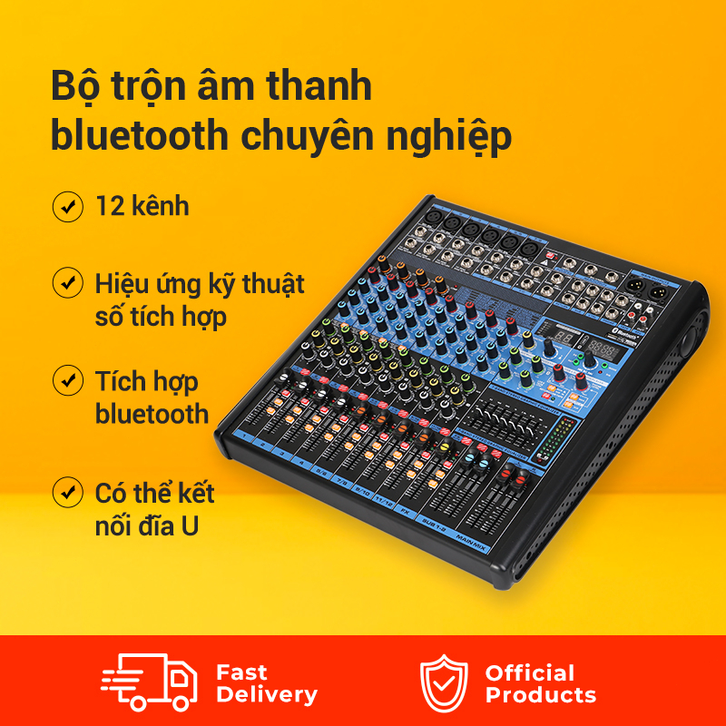 Mixer PS12-2USB Bộ xử lý kỹ thuật số tích hợp 12 kênh có thể được kết ...