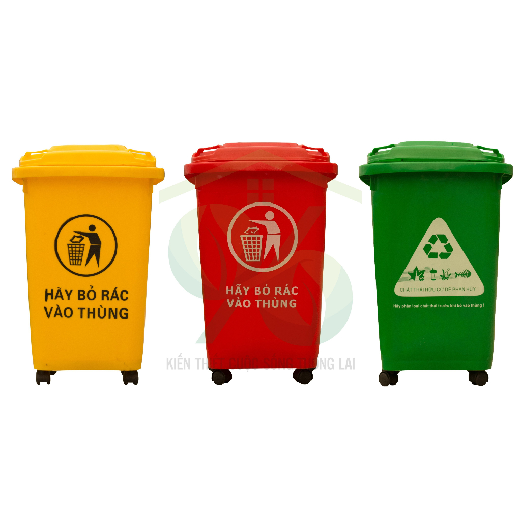 Thùng rác nhựa HDPE 30L có bánh xe | Shopee Việt Nam