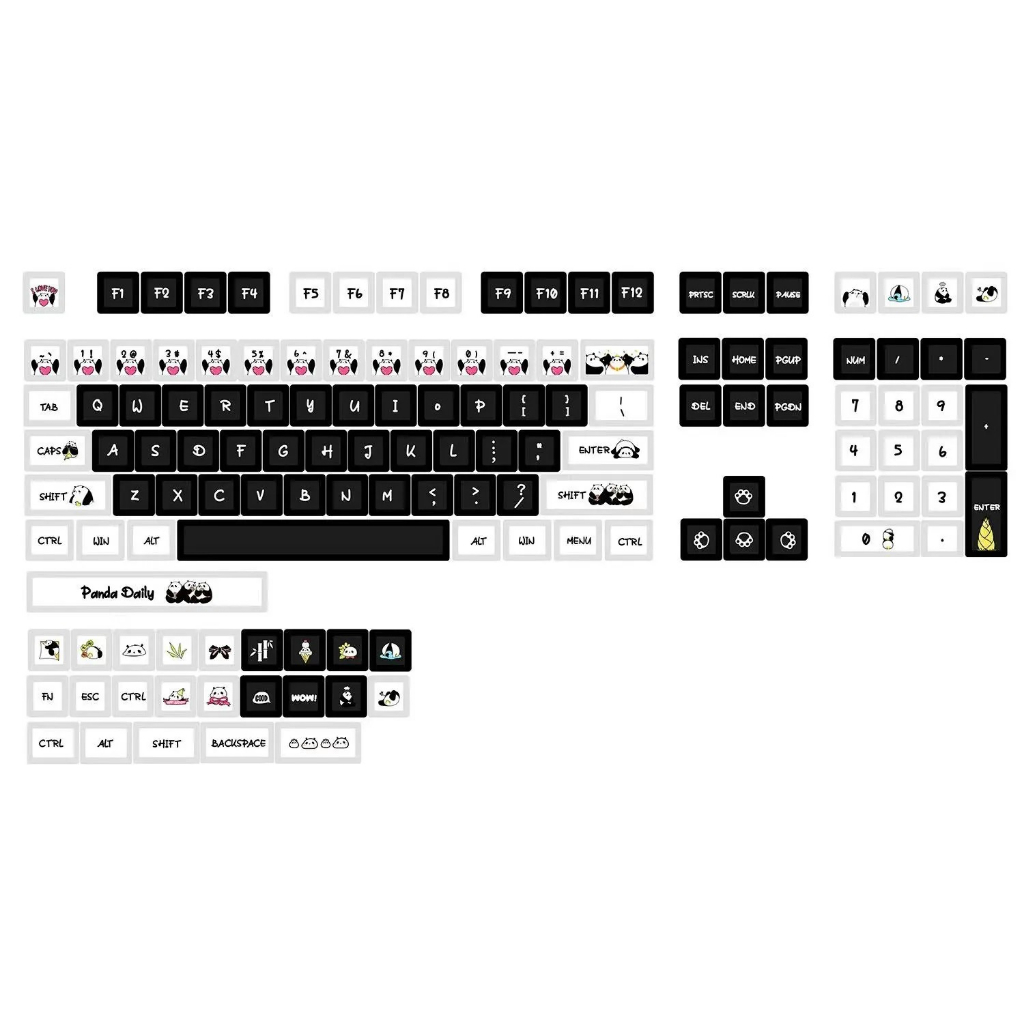 Bộ Keycap XDA PANDA 132 Nút Chất Liệu PBT in Dye Sub | BigBuy360 - bigbuy360.vn