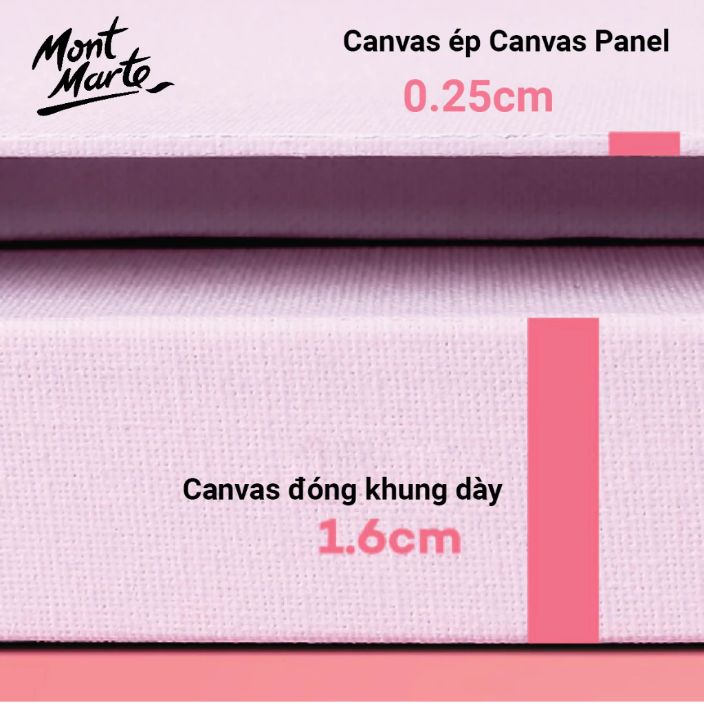 [Hỏa tốc HCM] Tấm Canvas Panel Ép Mont Marte - Vẽ Sơn Dầu, Acrylic