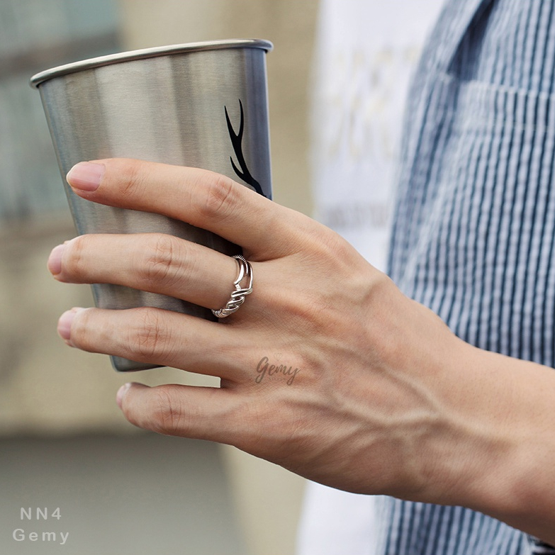 Nhẫn bạc 925 nam nữ unisex bản to cá tính nhiều mẫu phong cách | GEMY SILVER NN3 NN4 NN5 NN6 NN7