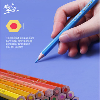 [Hỏa tốc HCM] Bộ Bút Chì Màu Cao Cấp Mont Marte 12/24/36 Màu - Colour Pencils Signature