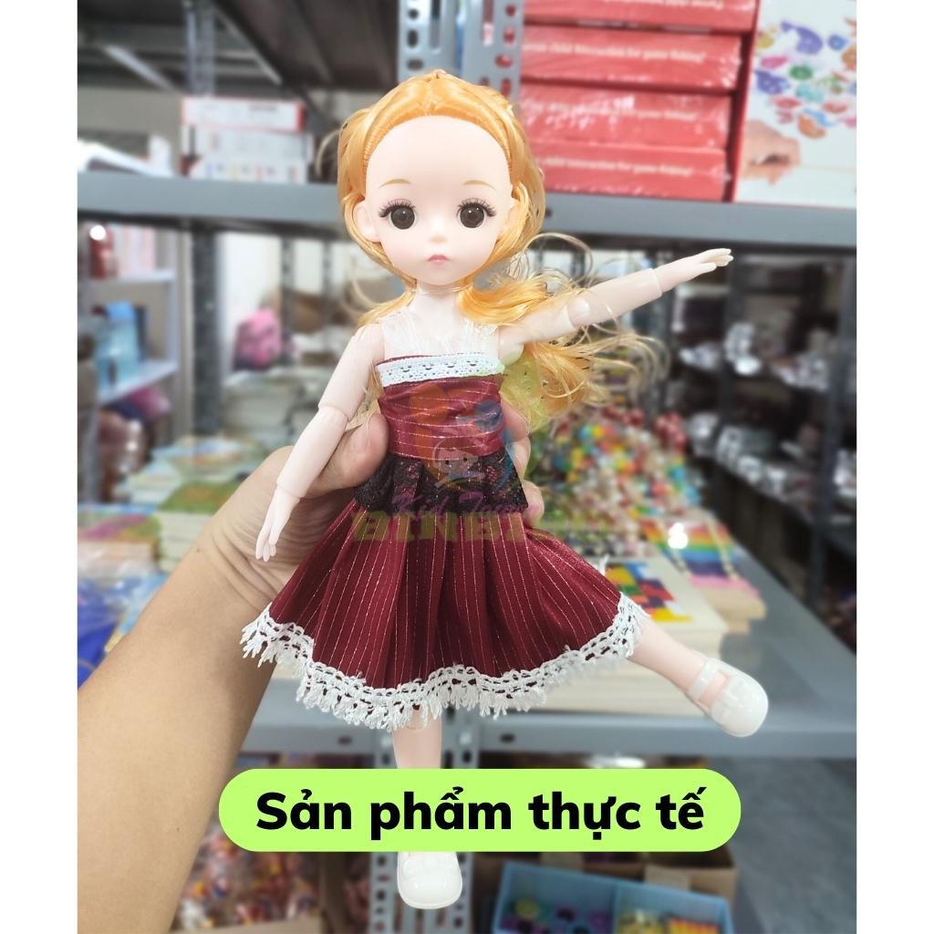 Búp bê khớp linh hoạt mắt long lanh dễ thương size 30cm quà tặng cực xinh cho bé gái - Binbibo