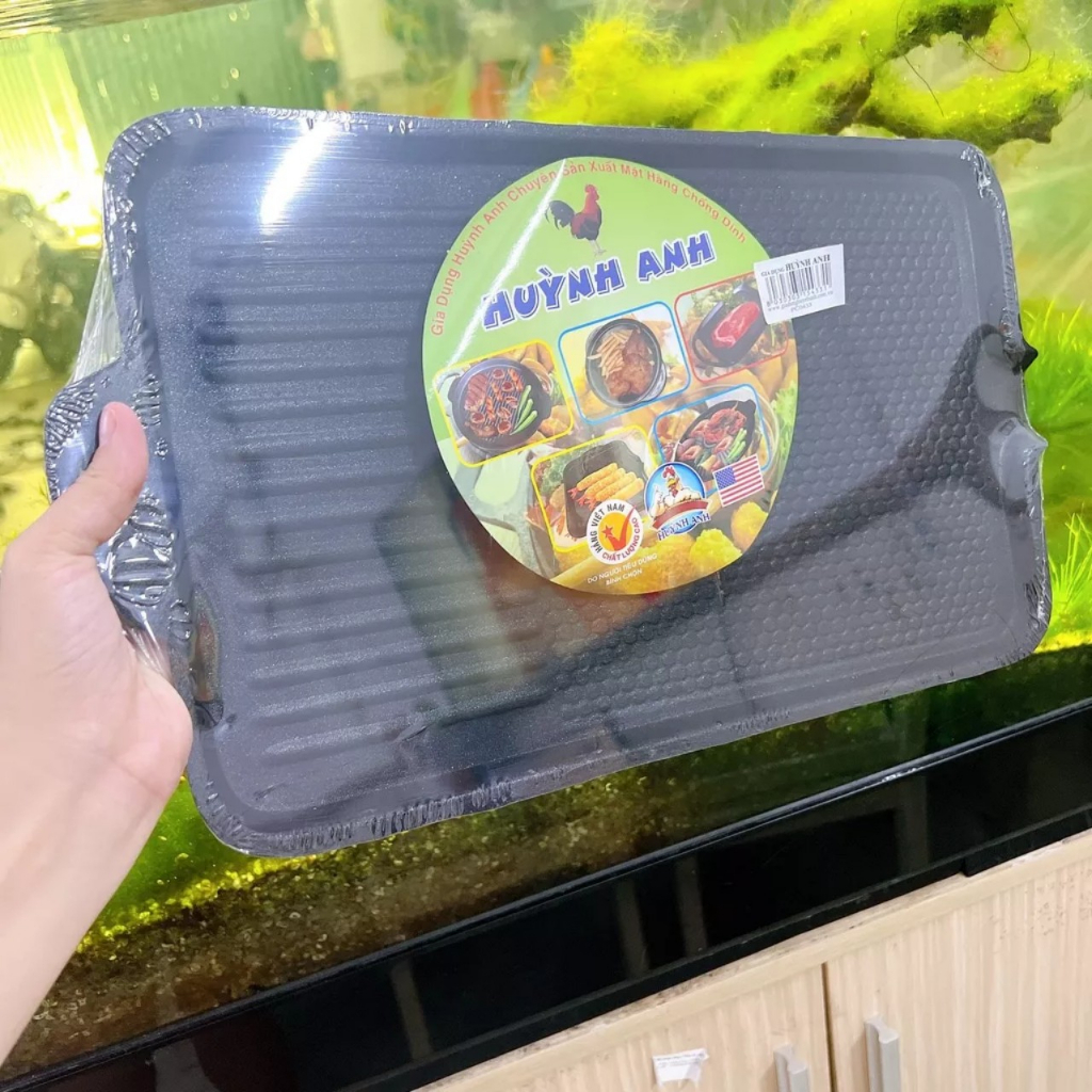 Chảo nướng - vỉ nướng Hàn Quốc chống dính dể dàng nướng thịt BBQ chảo vuông -chảo chữ nhật