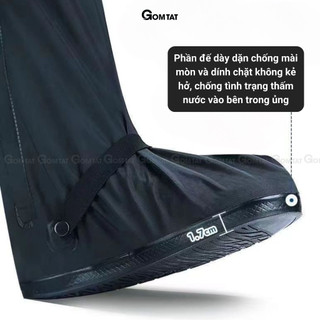 Ủng bọc giày đi mưa GOMTAT cao cấp 2 lớp, chất liệu nhựa PVC - BOCGIAY-HUI-8001