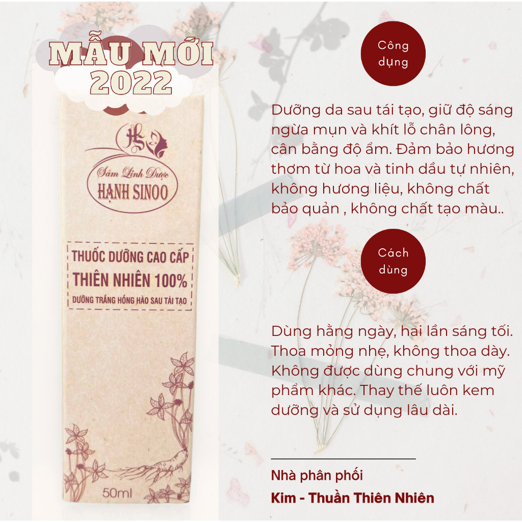 Dưỡng da cao cấp sau tái tạo Hạnh Sinoo - Dưỡng da trắng hồng, nuôi dưỡng da khỏe đẹp - Handmade by Hạnh Sinoo
