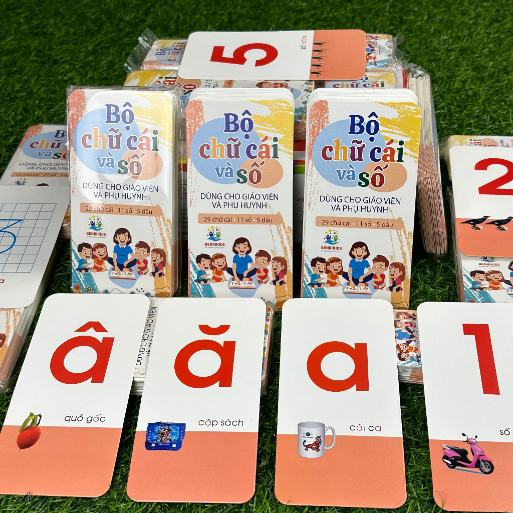 Bộ 42 Thẻ Học Flashcard Thông Minh Tổng Hợp Chữ Cái Và Số Đếm Cho Bé