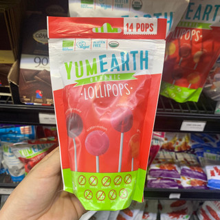 Kẹo mút hữu cơ cho bé Yumearth 14 chiếc, không chất độc hại an toàn cho bé