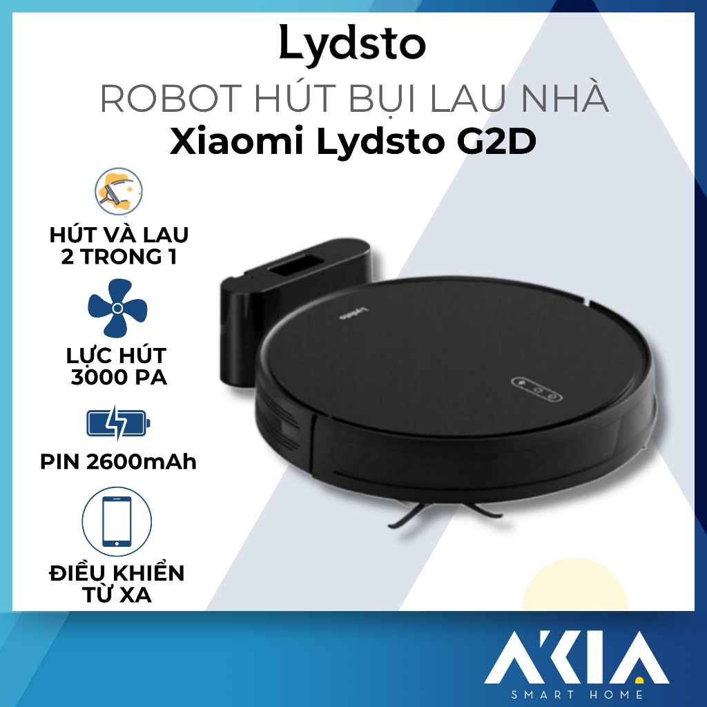 Robot hút bụi lau nhà Xiaomi Lydsto G2D - Lực hút 3000Pa, làm sạch 3 ...