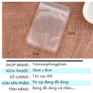 Túi Đựng Card Bo Góc Zip Nhỏ Trong Suốt Mini Timo GQ08