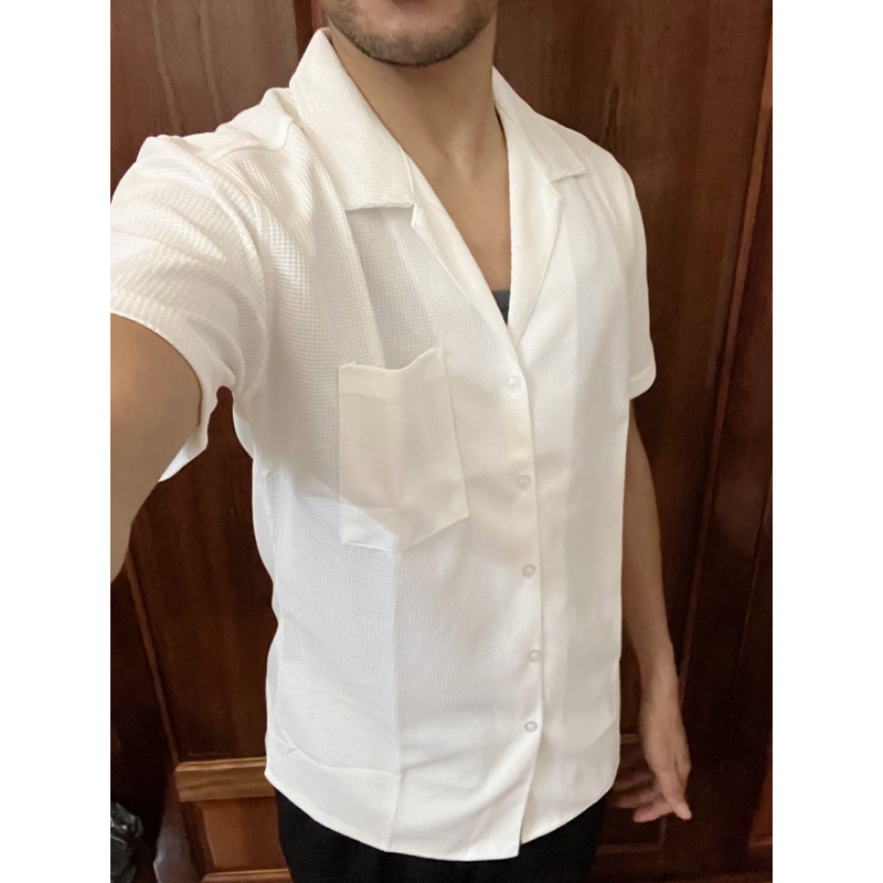 Áo Sơ Mi Nam Ngắn Tay Cổ Cuba Vải Lụa Băng Ice Silk Mềm Mịn, Thông Thoáng