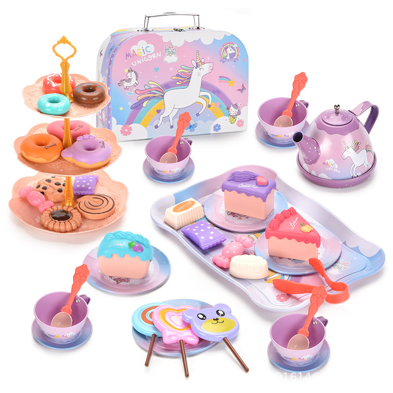 Đồ Chơi Trà Bánh Vali Trà Bánh Tiệc Trà Ngựa Pony 48 Chi Tiết Cho Bé Gái Trò Chơi Nhập Vai - Đồ Chơi Cho Bé PUKAPI