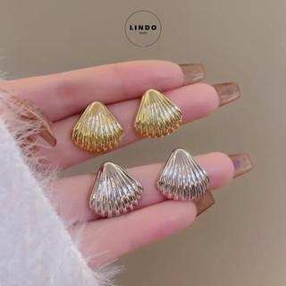 LD39, LD40 Bông Tai Vỏ Sò LINDO, Bông Tai Thời Trang Phong cách Hàn Quốc Thích Hợp Đeo Đi Chơi, Dự Tiệc